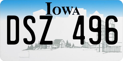 IA license plate DSZ496