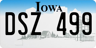 IA license plate DSZ499