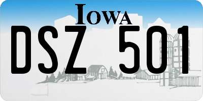 IA license plate DSZ501