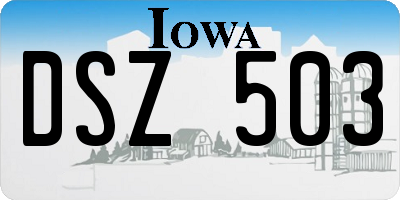 IA license plate DSZ503