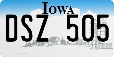 IA license plate DSZ505
