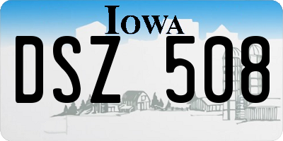 IA license plate DSZ508