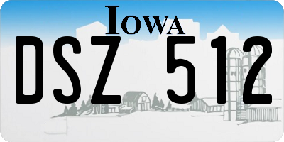 IA license plate DSZ512