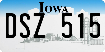 IA license plate DSZ515