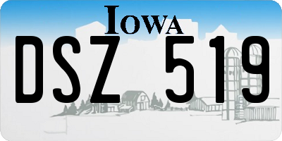 IA license plate DSZ519