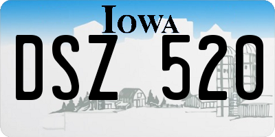 IA license plate DSZ520