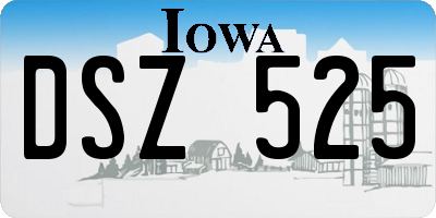 IA license plate DSZ525