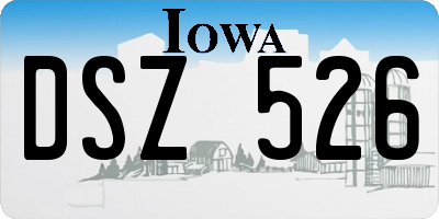 IA license plate DSZ526