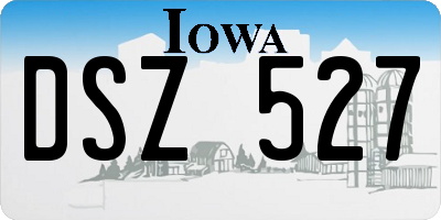 IA license plate DSZ527