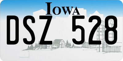 IA license plate DSZ528