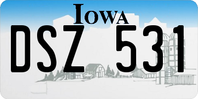 IA license plate DSZ531