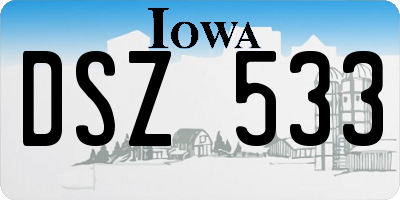 IA license plate DSZ533