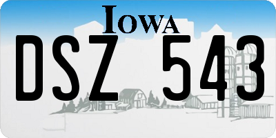 IA license plate DSZ543