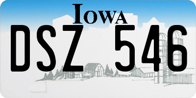 IA license plate DSZ546