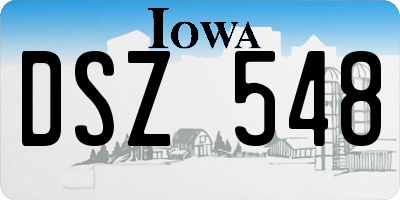 IA license plate DSZ548