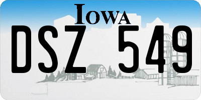 IA license plate DSZ549