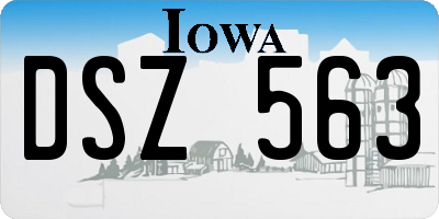 IA license plate DSZ563