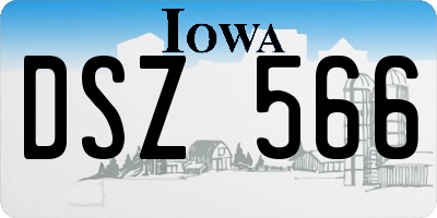 IA license plate DSZ566