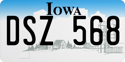 IA license plate DSZ568