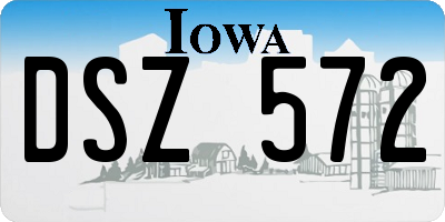 IA license plate DSZ572