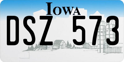 IA license plate DSZ573