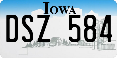 IA license plate DSZ584