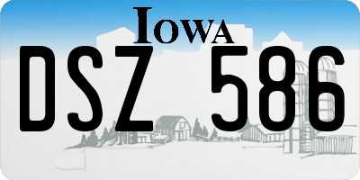 IA license plate DSZ586