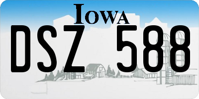 IA license plate DSZ588