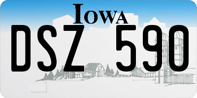 IA license plate DSZ590