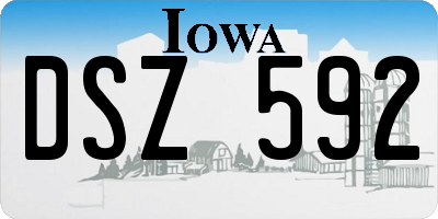 IA license plate DSZ592