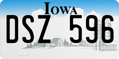 IA license plate DSZ596