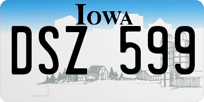 IA license plate DSZ599