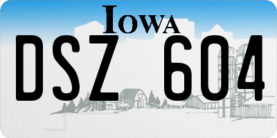 IA license plate DSZ604