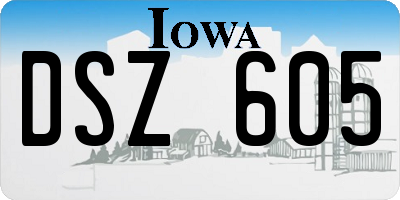 IA license plate DSZ605