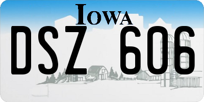 IA license plate DSZ606