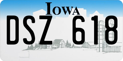 IA license plate DSZ618