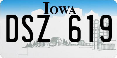 IA license plate DSZ619