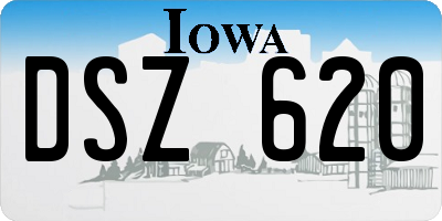 IA license plate DSZ620