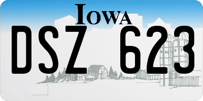 IA license plate DSZ623