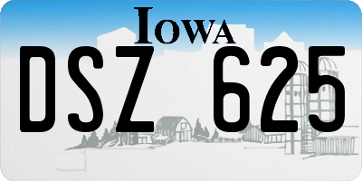 IA license plate DSZ625