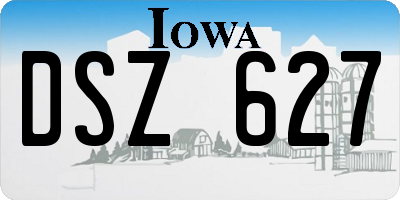 IA license plate DSZ627