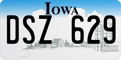 IA license plate DSZ629