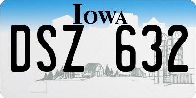 IA license plate DSZ632