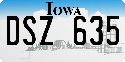 IA license plate DSZ635