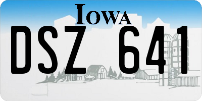 IA license plate DSZ641