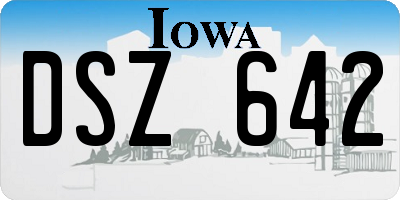 IA license plate DSZ642