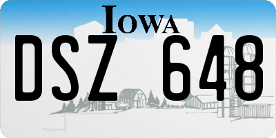IA license plate DSZ648