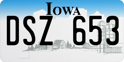IA license plate DSZ653