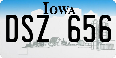 IA license plate DSZ656