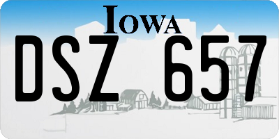 IA license plate DSZ657